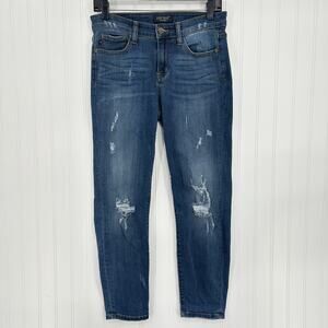 Judy Blue Jeans Womens 9 29 Relaxed Fit Blue Stretch Denim Dark Wash Distressed